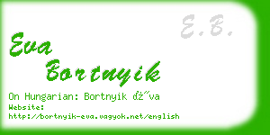 eva bortnyik business card